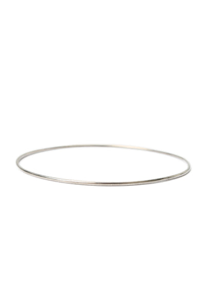 Ann Demeulemeester Womens Sterling Silver Thin Bangle Bracelet 2.6" 3.9g