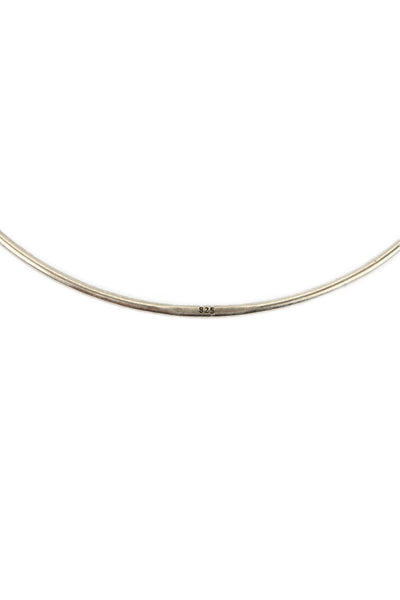Ann Demeulemeester Womens Sterling Silver Thin Bangle Bracelet 2.6" 3.9g