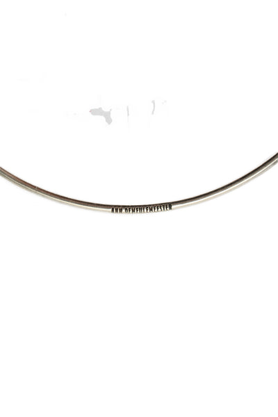 Ann Demeulemeester Womens Sterling Silver Thin Bangle Bracelet 2.6" 3.9g
