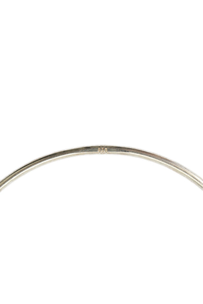 Ann Demeulemeester Womens Sterling Silver Thin Bangle Bracelet 2.6" 7.4g