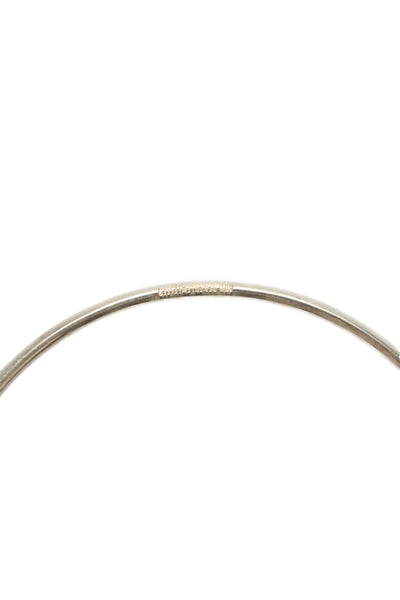 Ann Demeulemeester Womens Sterling Silver Thin Bangle Bracelet 2.6" 7.4g