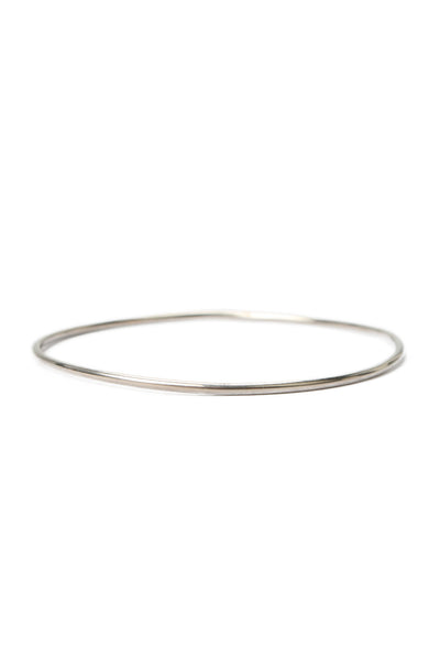 Ann Demeulemeester Womens Sterling Silver Thin Bangle Bracelet 2.7" 7.9g