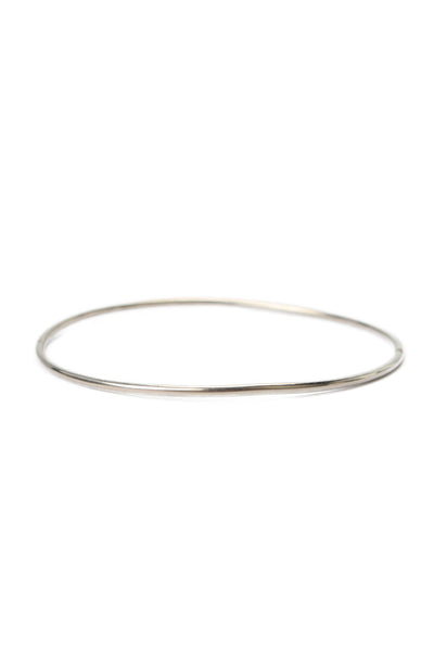 Ann Demeulemeester Womens Sterling Silver Thin Bangle Bracelet 2.7" 7.9g