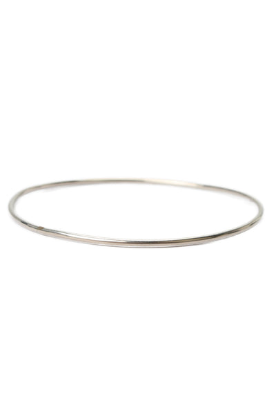 Ann Demeulemeester Womens Sterling Silver Thin Bangle Bracelet 2.7" 7.9g