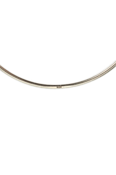 Ann Demeulemeester Womens Sterling Silver Thin Bangle Bracelet 2.7" 7.9g