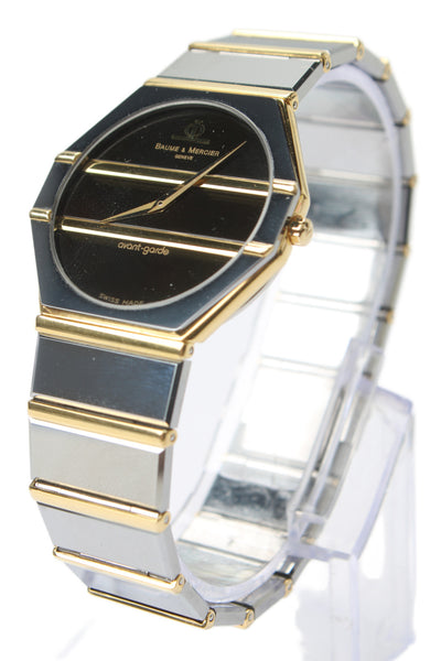 Baume & Mercier Mens Two-Tone Tungsten/18K Gold Avant Garde Quartz Watch 31mm