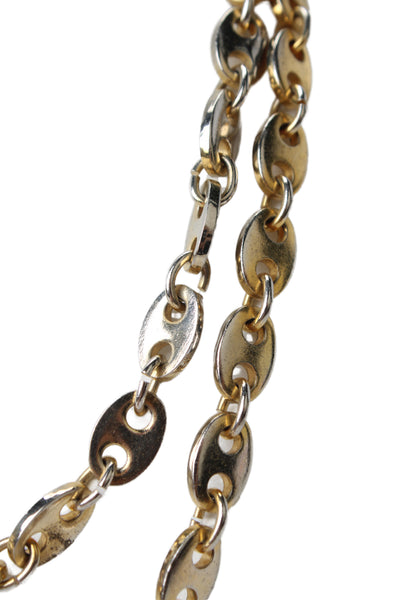 Gucci Womens Gold Tone Mariner Link Chain Necklace 36"