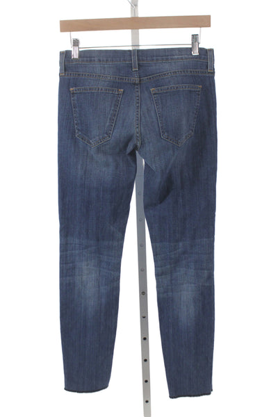 Current/Elliott Womens Skinny Jeans Blue Mid Rise Cotton Inseam 29 Size 25