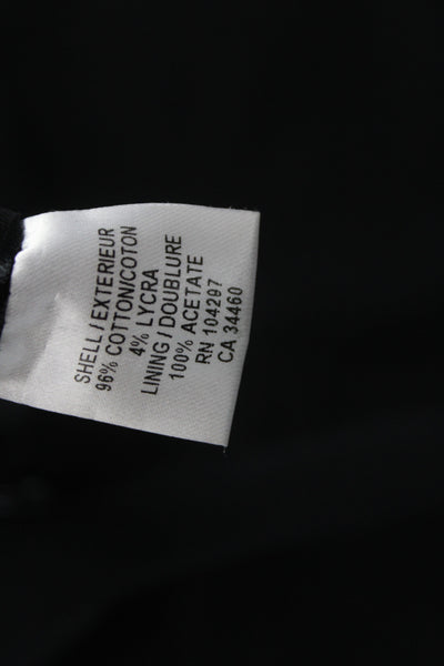 Milly Women Black Mini Skirt 96% Cotton Size 2