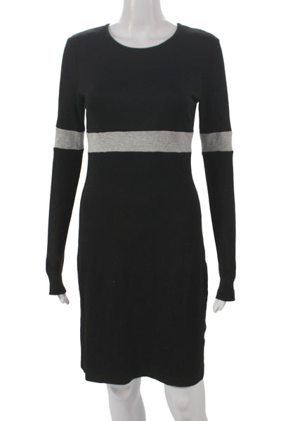 Amy Matto Women Bodycon Black Dress Long Sleeve Pullover Size XS