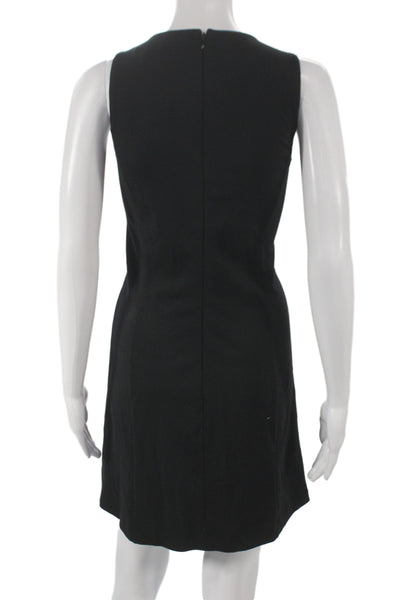 Michael Michael Kors Womens Sheath Dress Sleeveless Black Knee Length Size PM