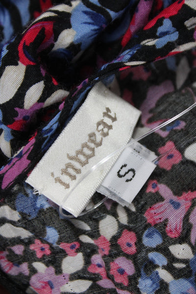 InWear Womens Mini Floral Scoop Neck Sleeveless Zip Dress Multicolor Size S