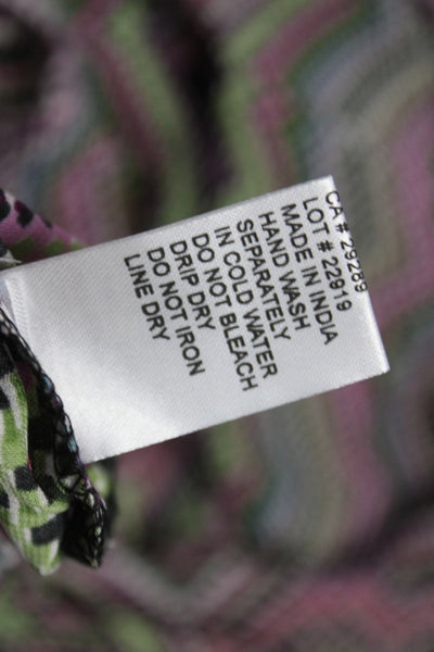 Elan Women Harem Pants Multicolor Geometric Polyester Drawstring Size S