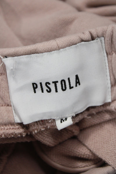 Pistola Women Sweat Shorts Beige Cotton Drawstring Size M