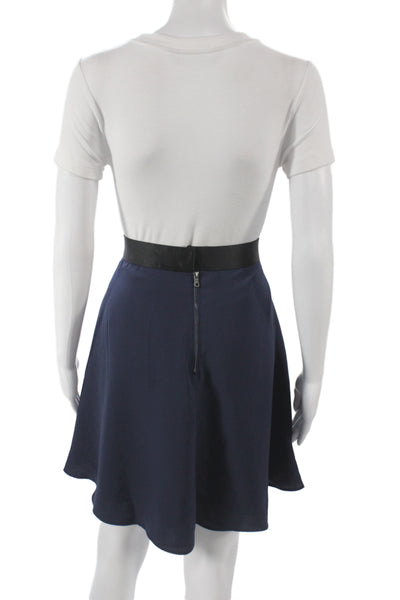 3.1 Phillip Lim for Target Womens Skater Skirt Blue Polyester Zip Size 4
