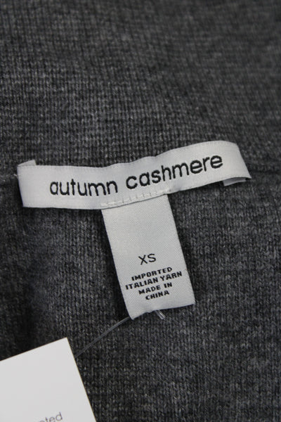 Autumn Cashmere Womens Overcoat Vest Gray Cashmere Sleeveless Size XS