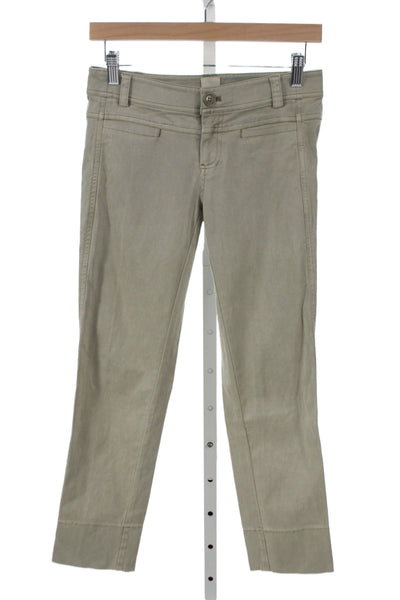 Ecru Womens Beige Chino Pants 62% Tencel Button Size 00