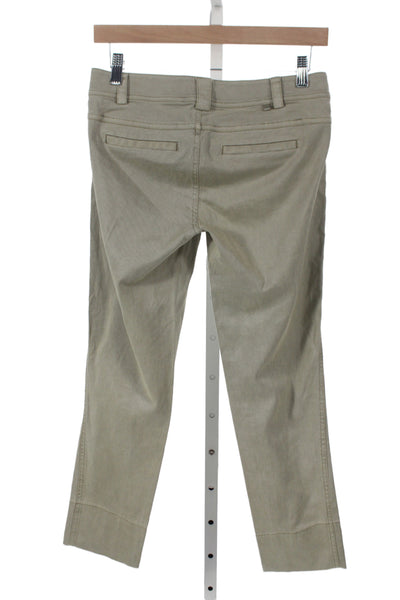 Ecru Womens Beige Chino Pants 62% Tencel Button Size 00