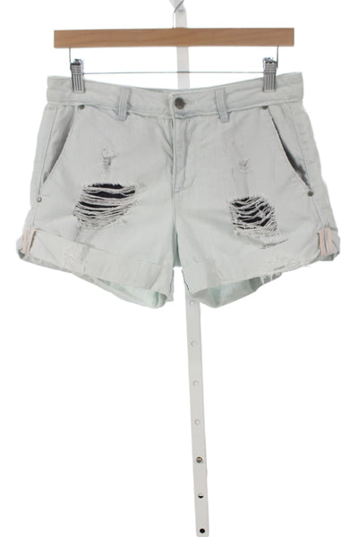 ACE Womens Distressed Cut-Off Gray Cotton Shorts Size 26