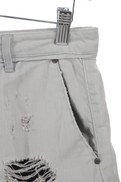 ACE Womens Distressed Cut-Off Gray Cotton Shorts Size 26