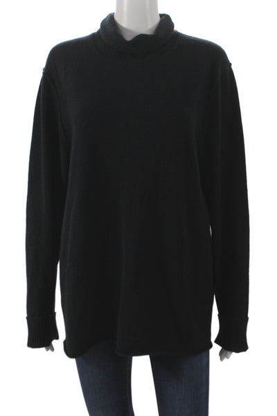 James Perse Womens Cashmere Turtleneck Pullover Sweater Black Size 2
