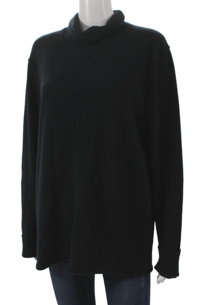 James Perse Womens Cashmere Turtleneck Pullover Sweater Black Size 2