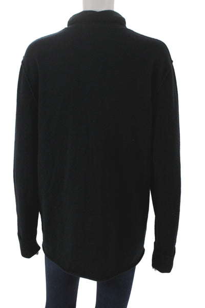 James Perse Womens Cashmere Turtleneck Pullover Sweater Black Size 2