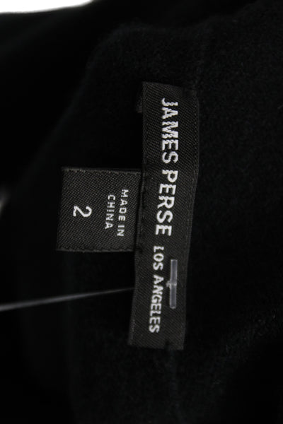 James Perse Womens Cashmere Turtleneck Pullover Sweater Black Size 2