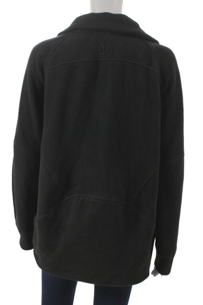Lululemon Womens Black Zip Pullover Hoodie High Neck Long Sleeve Size XS