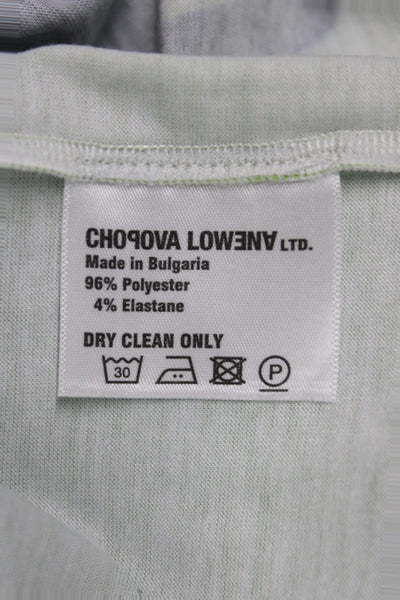 Chopova Lowena Womens Jersey T-Shirt Black Floral Long Sleeve Size XS