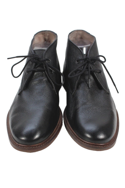 Banana Republic Mens Leather Lace Up Norman Chukka Ankle Boots Black Size 9