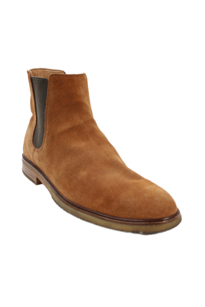 Clarks Mens Suede Stretch Inset Ankle Boots Brown Size 12 Medium