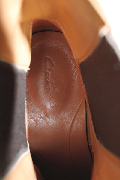 Clarks Mens Suede Stretch Inset Ankle Boots Brown Size 12 Medium