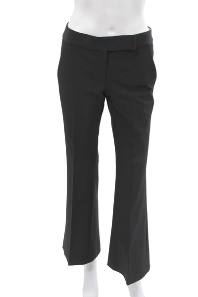 Theory Womens Dress Pants Black Zip 90% Polyester Inseam 28 Size 0