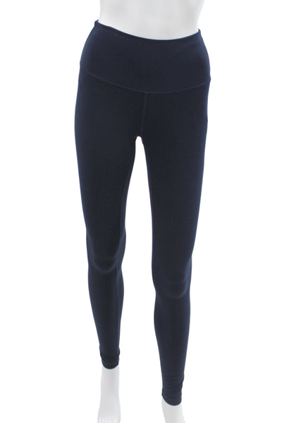 Lululemon Womens Blue Ankle Leggings Nylon Athleisure Solid Size 2