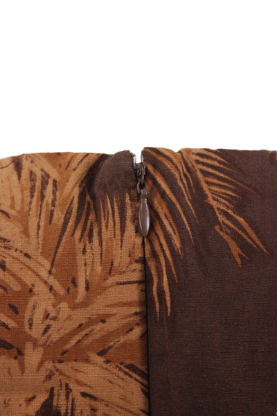MNG Womens Brown Animal Print Sleeveless Tie Neck Jumpsuit Lyocell Summer Size S