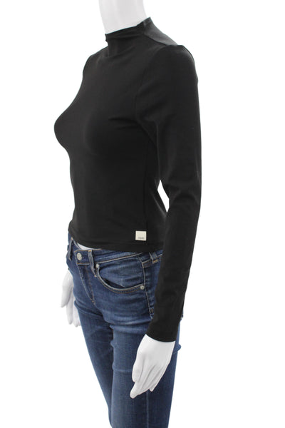 Vuori Women Black Mock Neck Long Sleeve Casual Top Size XS