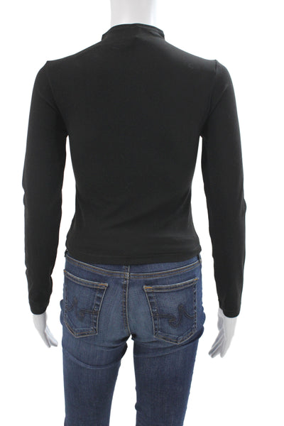 Vuori Women Black Mock Neck Long Sleeve Casual Top Size XS