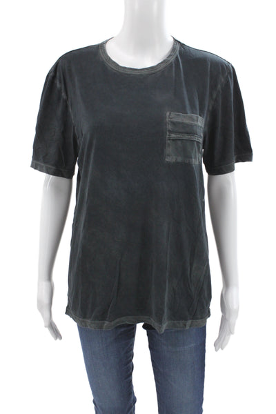 Cotton Citizen Womens Jersey T-Shirt Black Supima Crew Neck Short Sleeve Size M