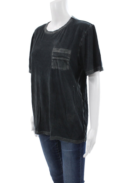 Cotton Citizen Womens Jersey T-Shirt Black Supima Crew Neck Short Sleeve Size M