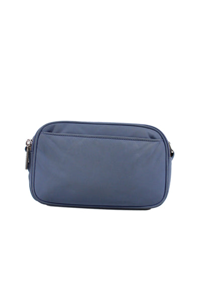 Lululemon Womens Adjustable Strap Zip Top Nylon Logo Belt Bag Handbag Blue