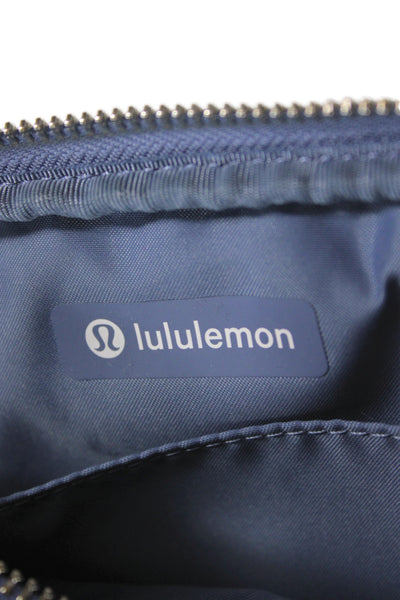 Lululemon Womens Adjustable Strap Zip Top Nylon Logo Belt Bag Handbag Blue
