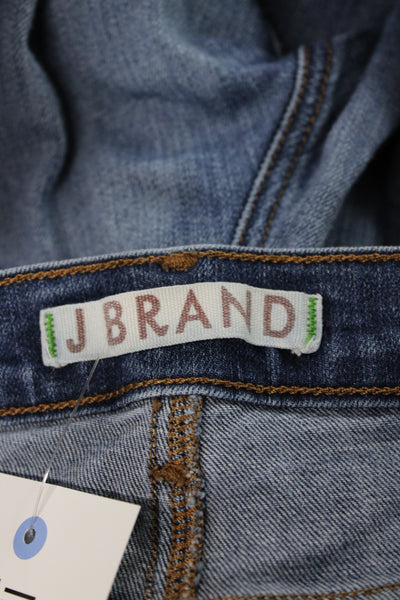 J Brand Womens Skinny Mid Rise Blue Jeans Cotton Size 25