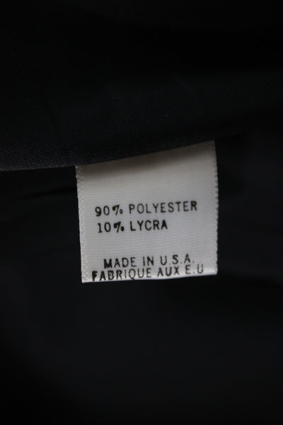 Theory Womens Military Jacket Black Button 90% Polyester Size 2