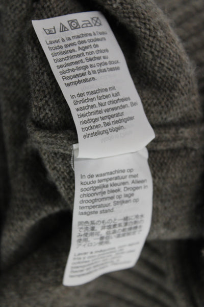 J Crew Mens Pullover Mock Neck Sweater Gray 70% Nylon Long Sleeve Size XL