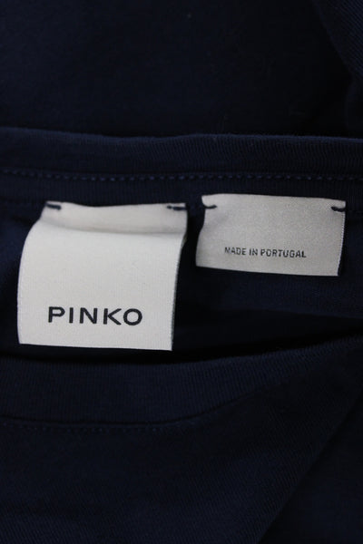 Pinko Womens Blue Jersey T-Shirt Crew Neck Short Sleeve Size XS