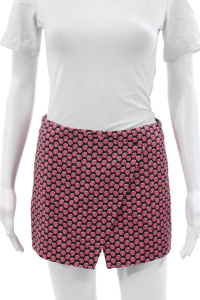 Zara Basic Womens Multicolor Geometric Mini Skort Zip Acetate Size XS