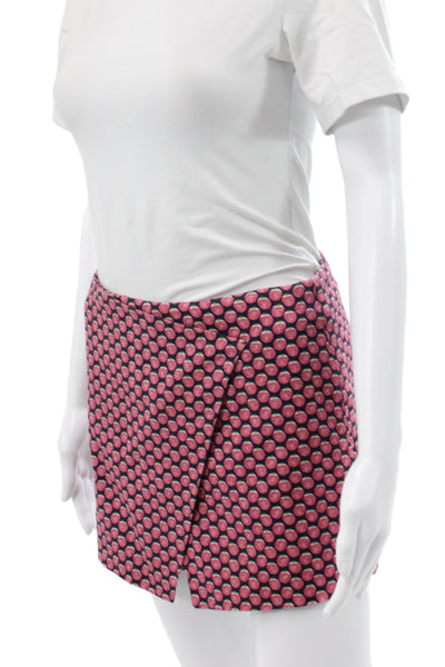 Zara Basic Womens Multicolor Geometric Mini Skort Zip Acetate Size XS