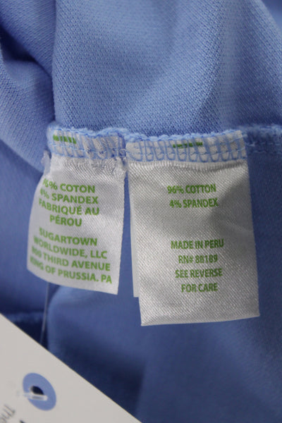 Lilly Pulitzer Women Sleeveless Basic Polo Collared Blue Cotton Size S