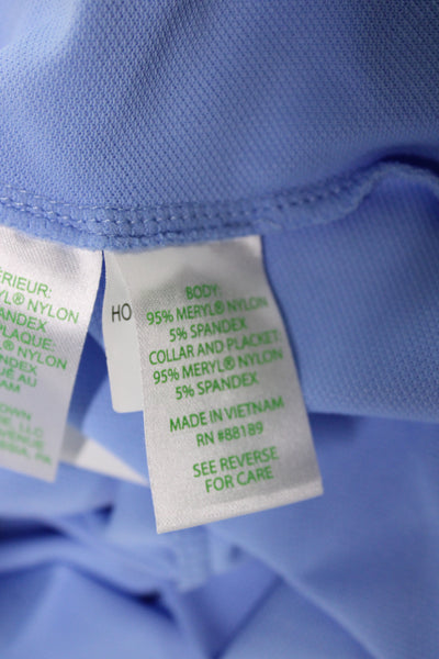 Lilly Pulitzer Women Sleeveless Collared Polo Blue Meryl Nylon Size S